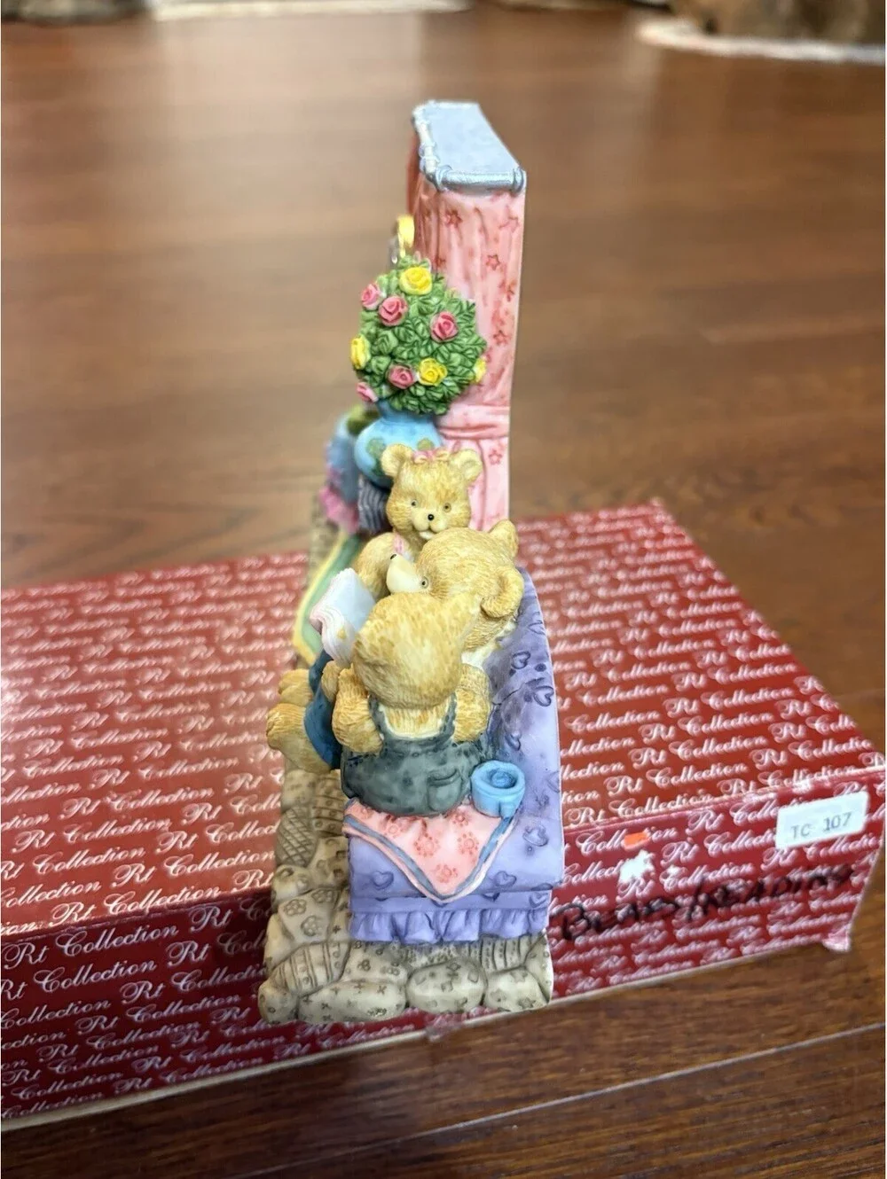 Teddy bear Mantle Clock New Battery Fitted Vgc Storytime Bears 9.5x5.5